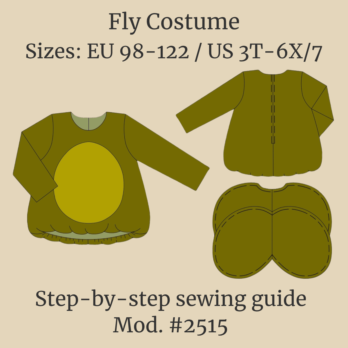 Fly Costume – Premium Sewing Pattern + Step-by-Step Tutorial
