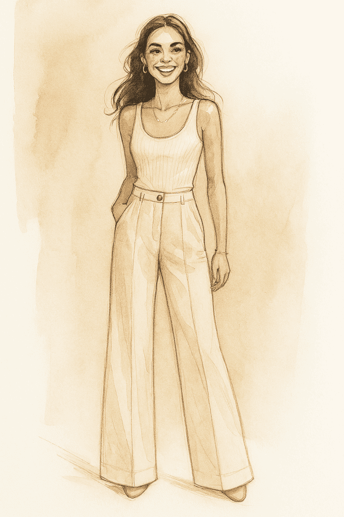 Noir Pants Fashion illustracion