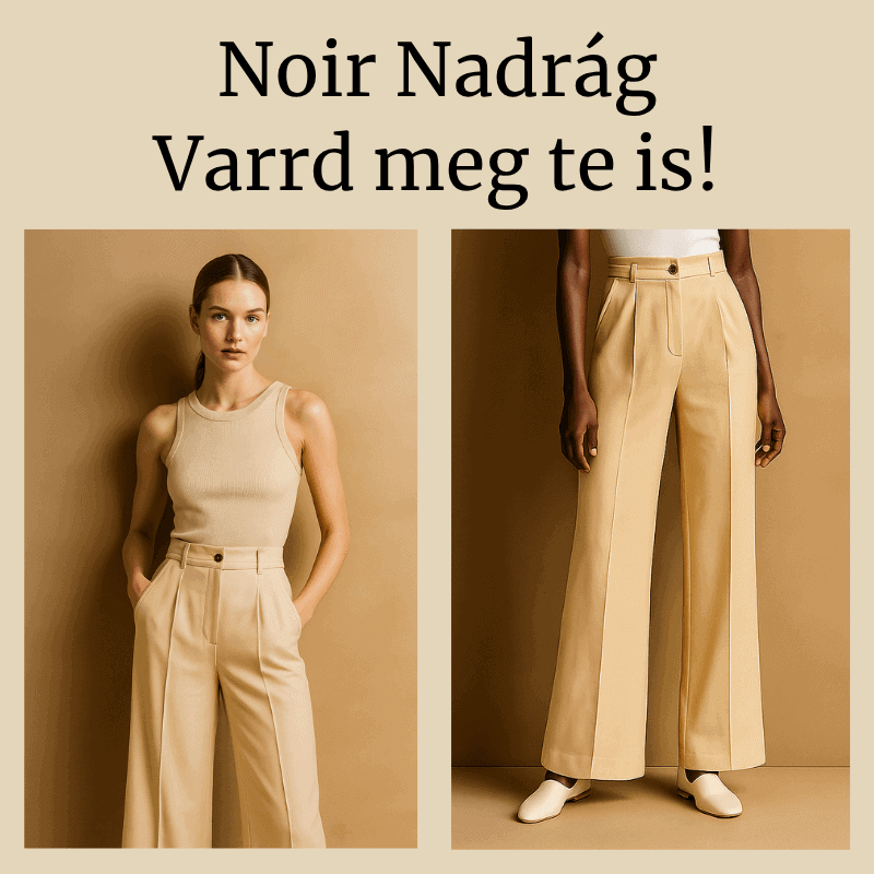 Fotó modellről, aki a Noir Nadrág viseli a bemutatáshoz.