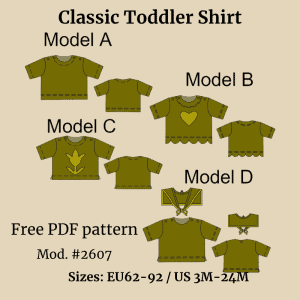 Classic Toddler Shirt – Free Scandinavian Sewing Pattern (4 in 1)