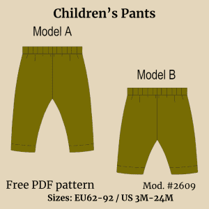 Free Children’s Pants Sewing Pattern PDF | Baby & Toddler Sizes