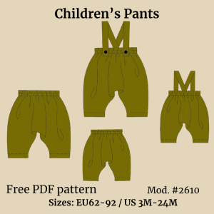 Free Toddler Pants Sewing Pattern PDF