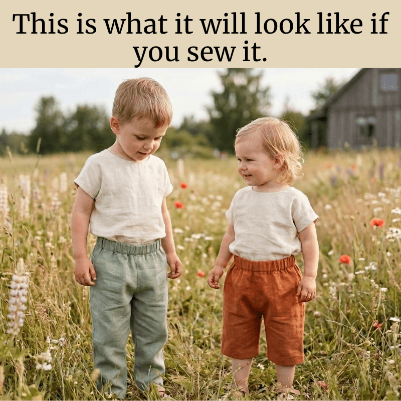 Free Children’s Pants Sewing Pattern PDF | Baby & Toddler Sizes - Image 3