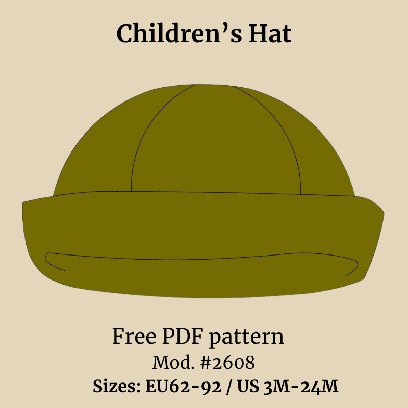 Free Children’s Hat Sewing Pattern PDF | Baby Hat 3M–24M