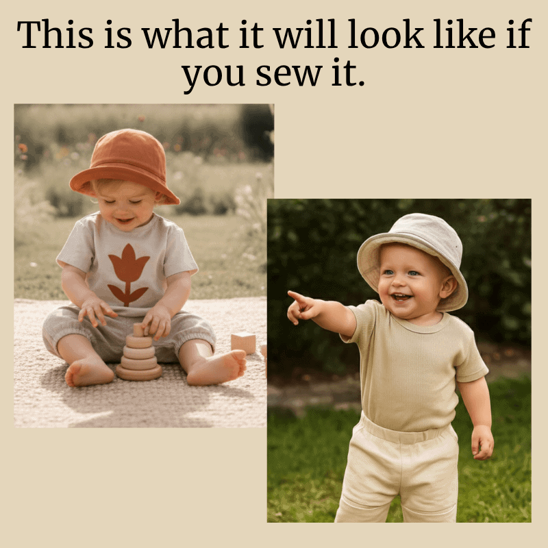 Free Children’s Hat Sewing Pattern PDF | Baby Hat 3M–24M - Image 3