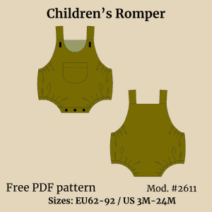 Free Baby Romper Sewing Pattern (3M–24M)