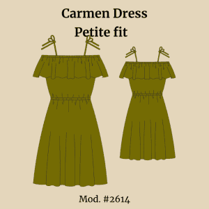 Carmen Dress – Petite Summer Dress PDF Sewing Pattern