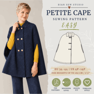beginner-friendly petite cape sewing pattern
